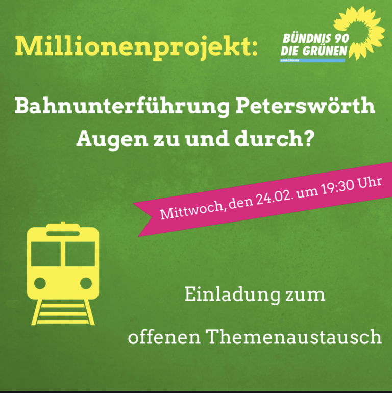 Bahnunterführung Peterswörth – Einladung zum offenen Themenaustausch
