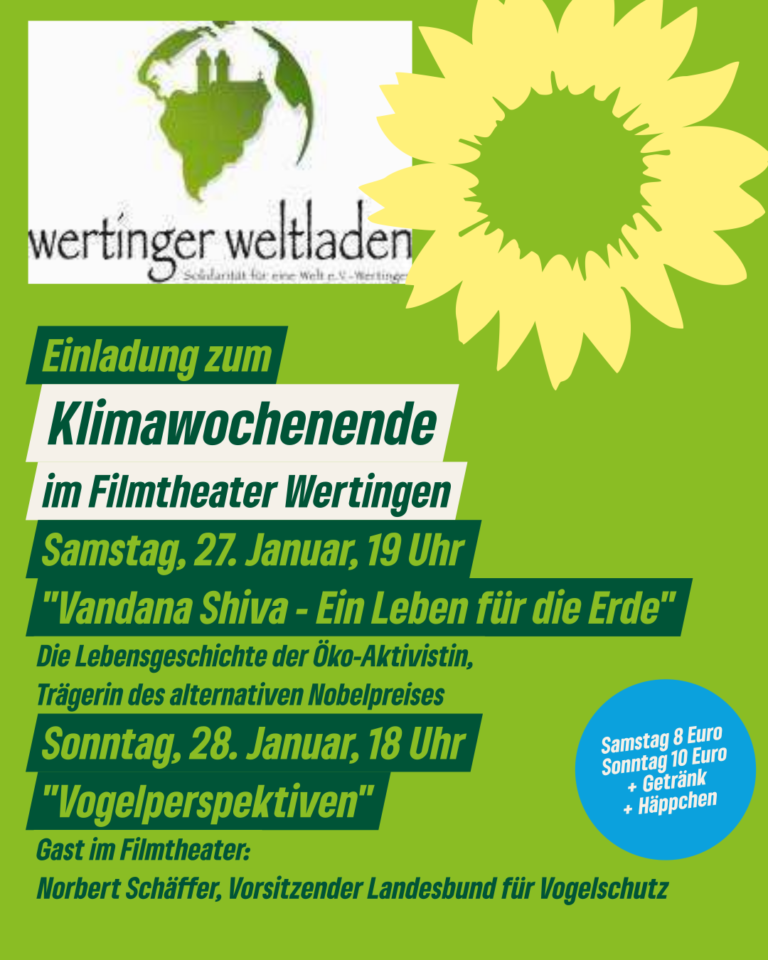 Klimawochenende im Filmtheater Wertingen