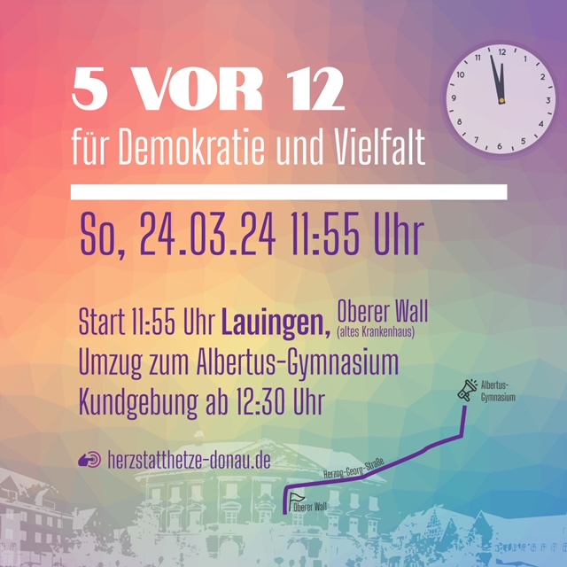 5 vor 12 für Demokratie und Vielfalt