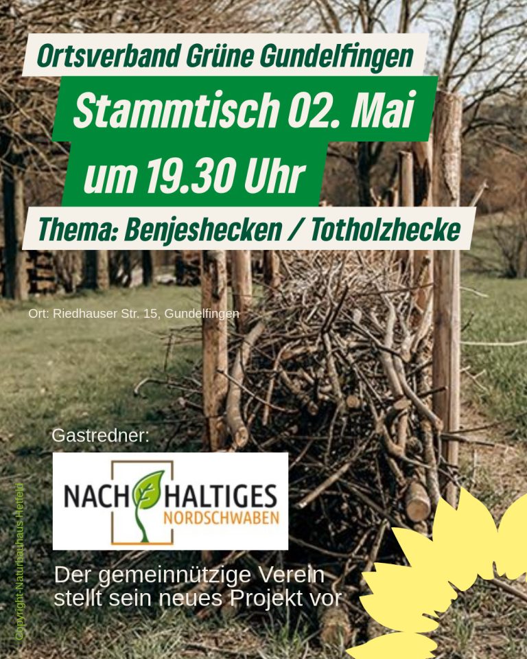 Stammtisch OV Gundelfingen: Benjeshecken