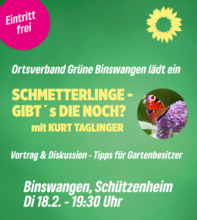 Einladung zum Vortrag „Schmetterlinge – gibt´s die noch?“